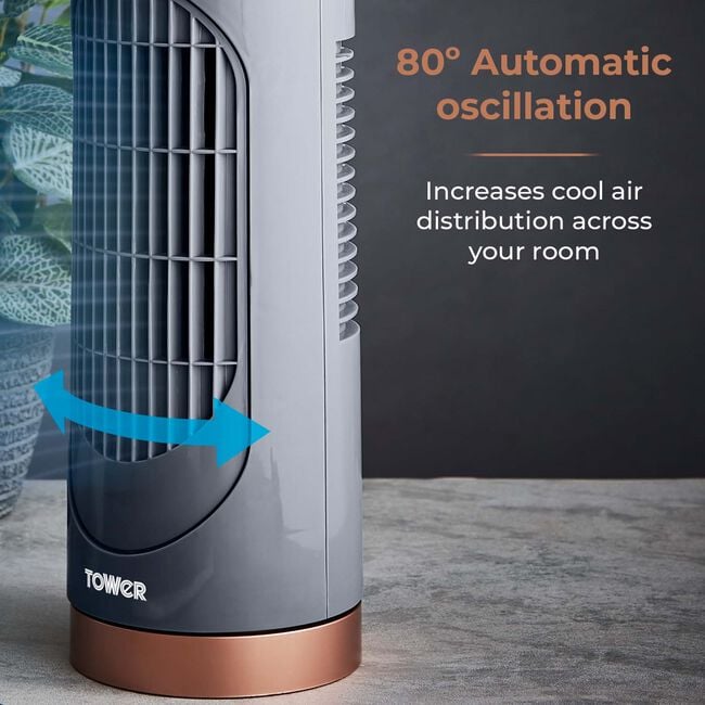 Tower Cavaletto 14" Grey Tower Fan